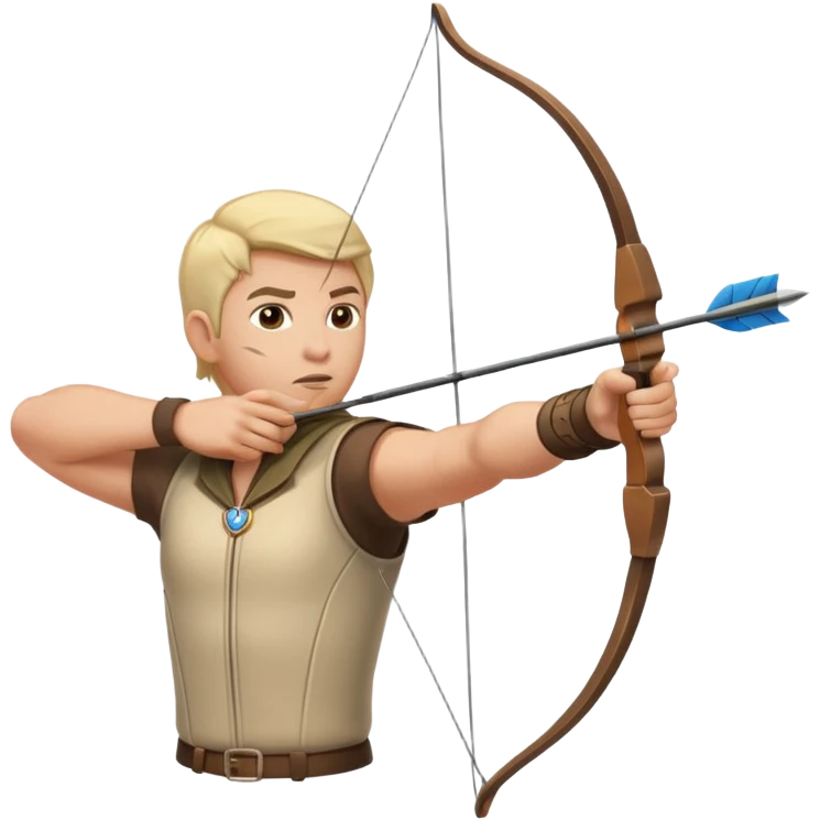 un archer avec un cible en arriere plans emoji