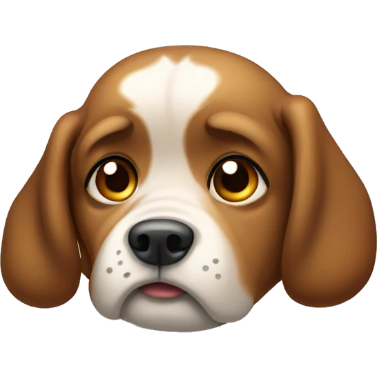 cachorro caramelo triste emoji