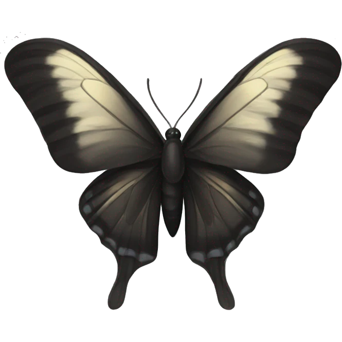 Borboleta preta emoji