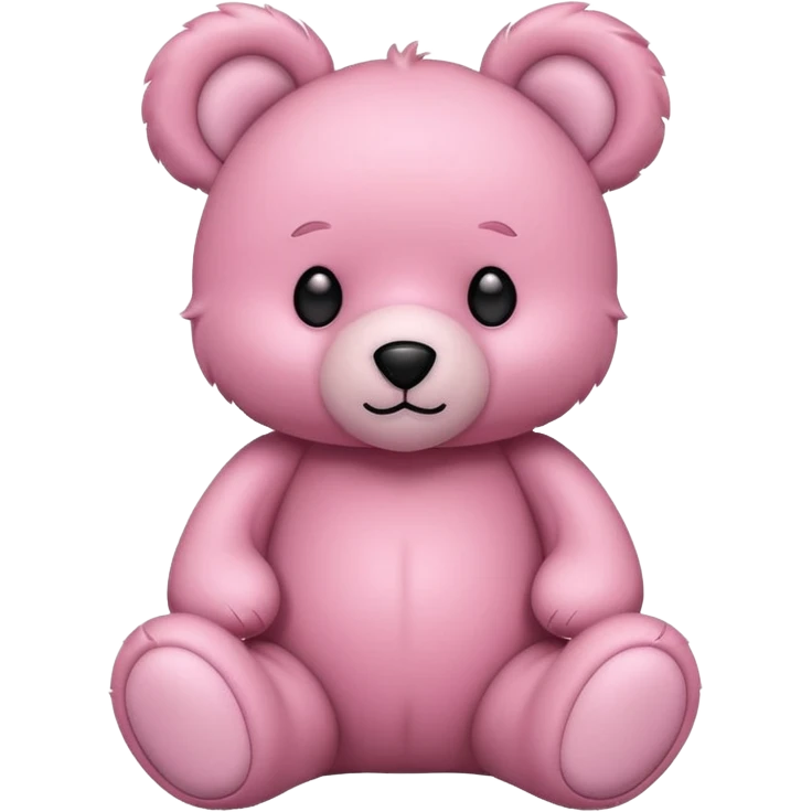 pink teddy bear with perked ears emoji