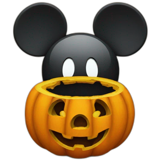 Pumpkin Mickey mouse emoji