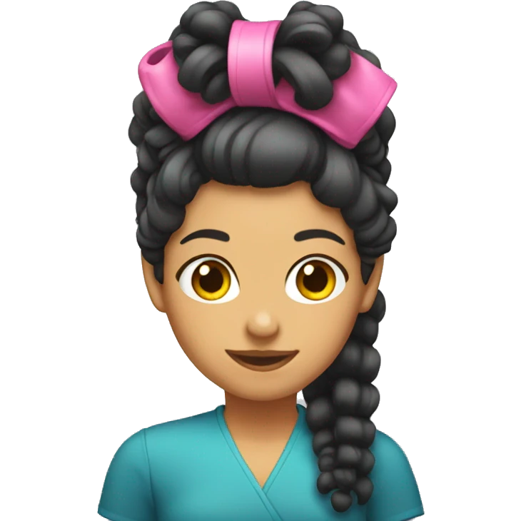 A girl with hair rollers  emoji