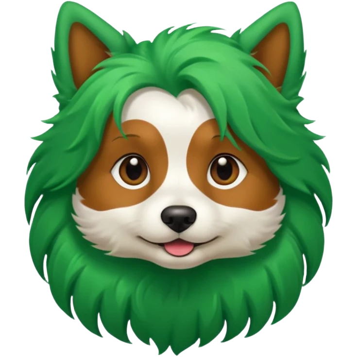 dog with long green hair emoji