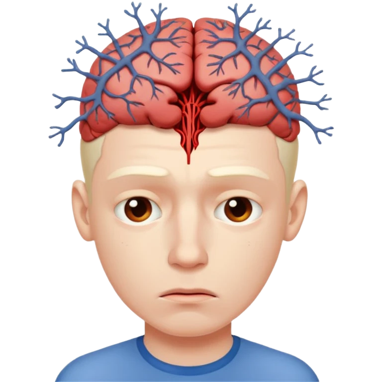 A guy thinking very hard with vaines popping out hits head emoji
