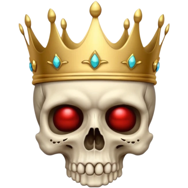 Skull with a crown on his head emoji