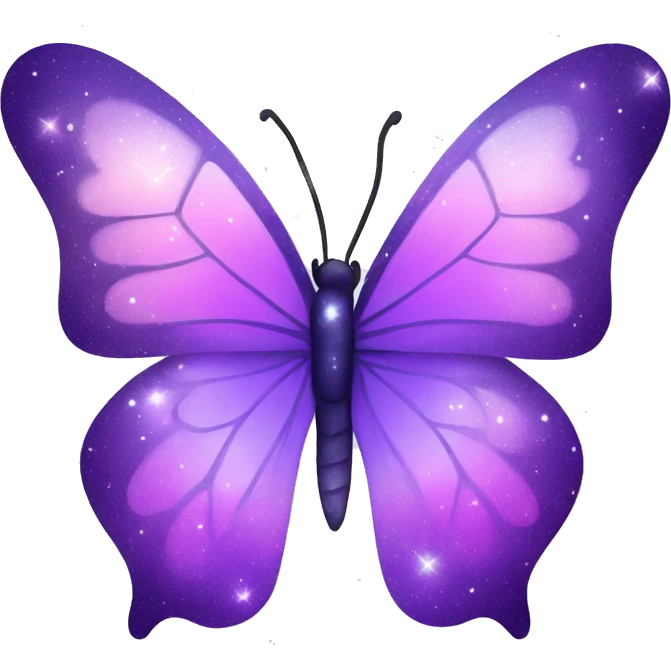 sparkly starry Pastel purple-gradient nebula galaxy butterfly emoji