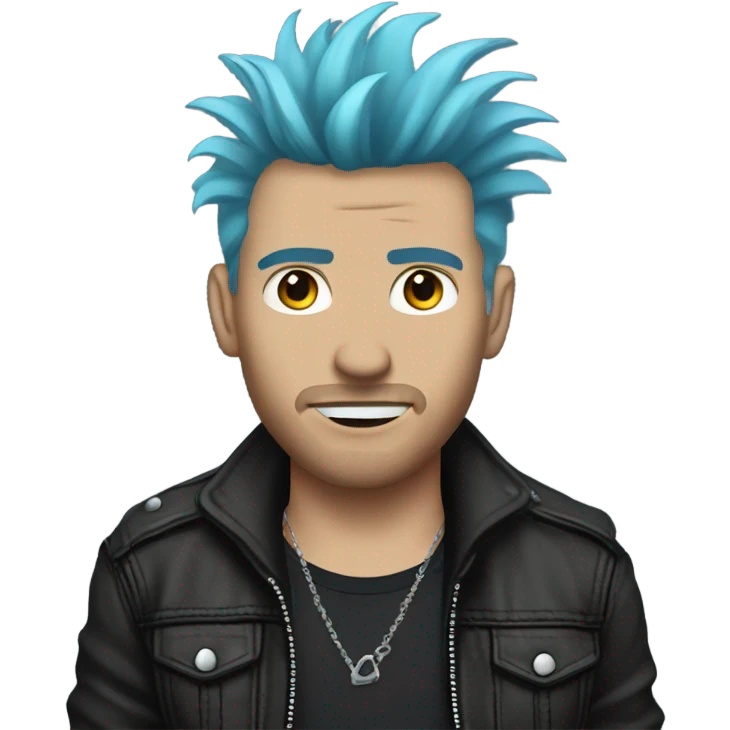 White punk rock man  emoji