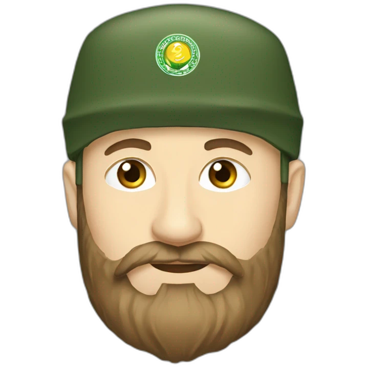 ramzan kadyrov with cap and long beard emoji