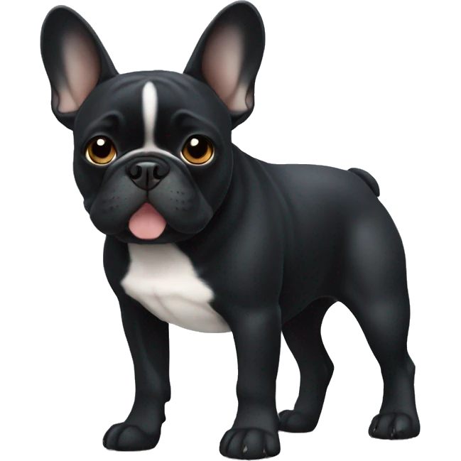 Black French bulldog emoji