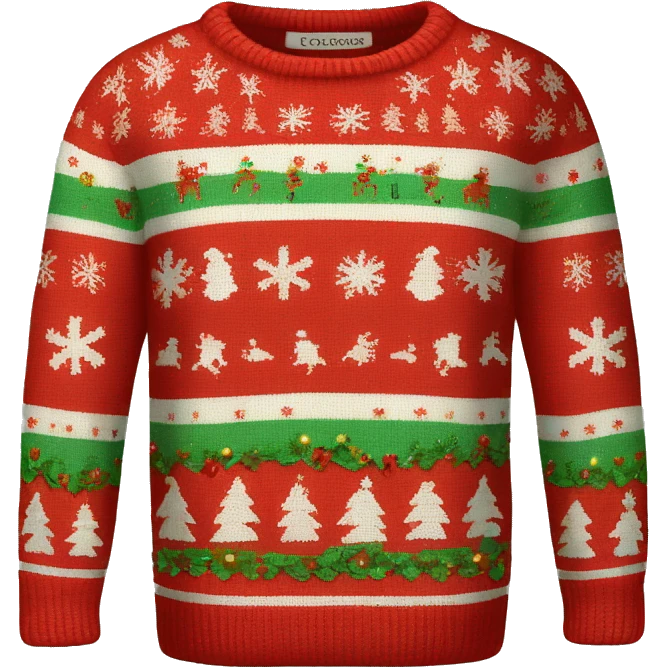 Christmas sweater, red color  emoji