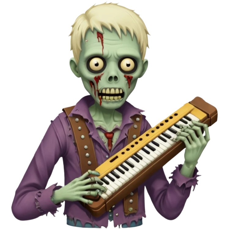 Zombie plays the melodion emoji