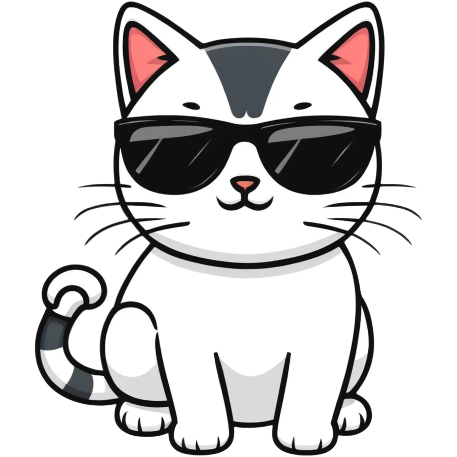Cat with sunglasses emoji