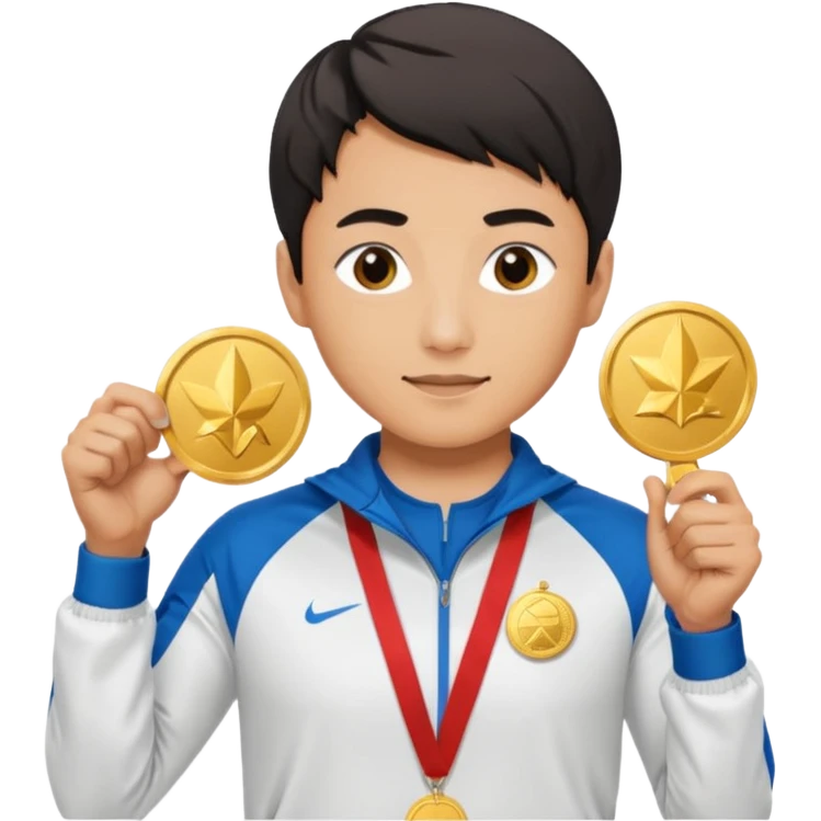 joji picking running a marathon with gold medal emoji