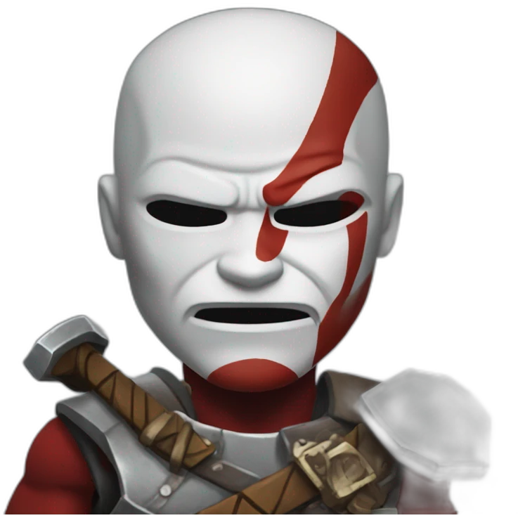 Kratos playing métal music emoji