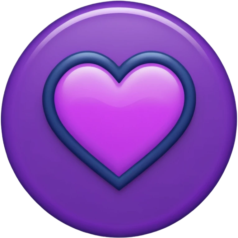 heart pules tech with the pules symbol in the middle, make the hart dark purple. navy blue outline, button emoji