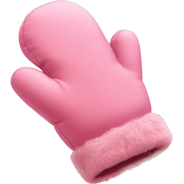 Pink fur mittens emoji
