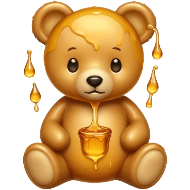 Teddy bear made of honey  emoji