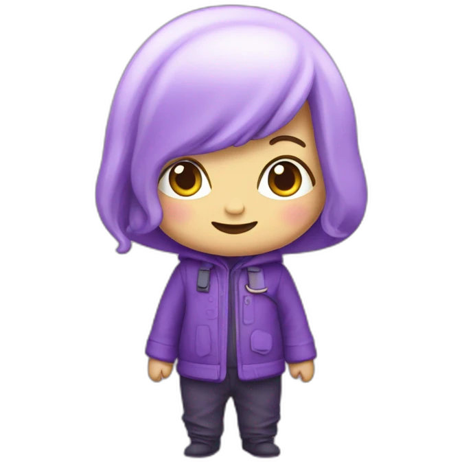 Un poulpe mignon violet emoji