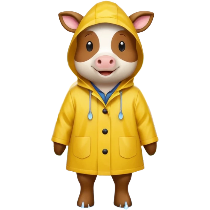 Raincoat Farm Animal emoji