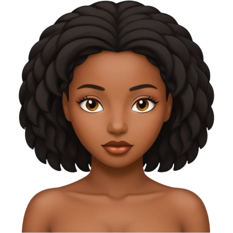 Femme nue noire emoji