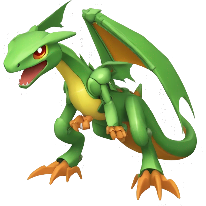 Mechanical Flygon-dragon-Charizard-raptor-Medabot-Mecha full body emoji