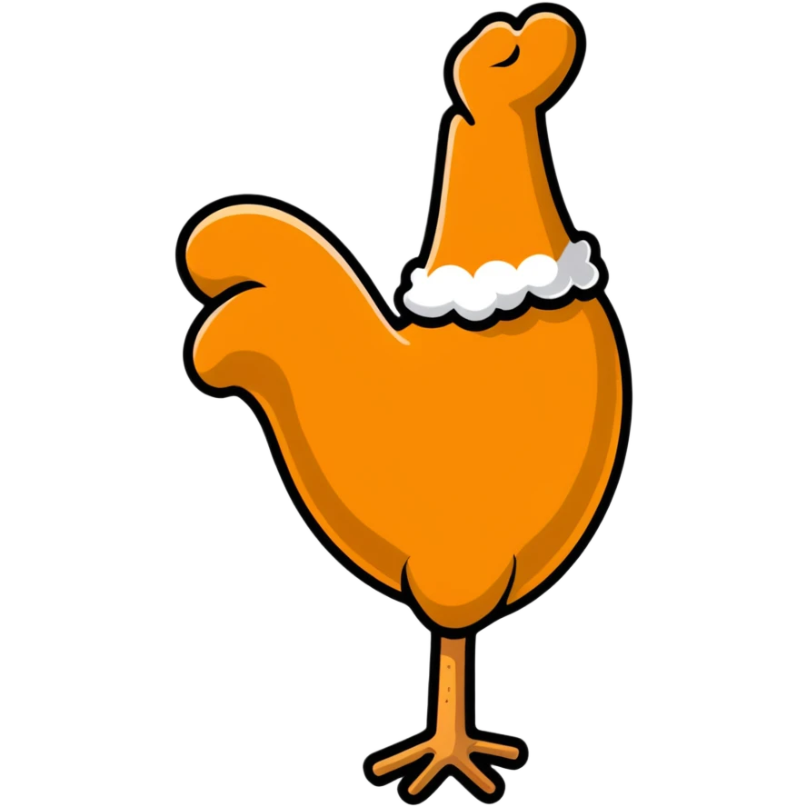 Fried chicken leg emoji