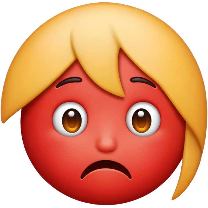 a red emoji low energy emoji
