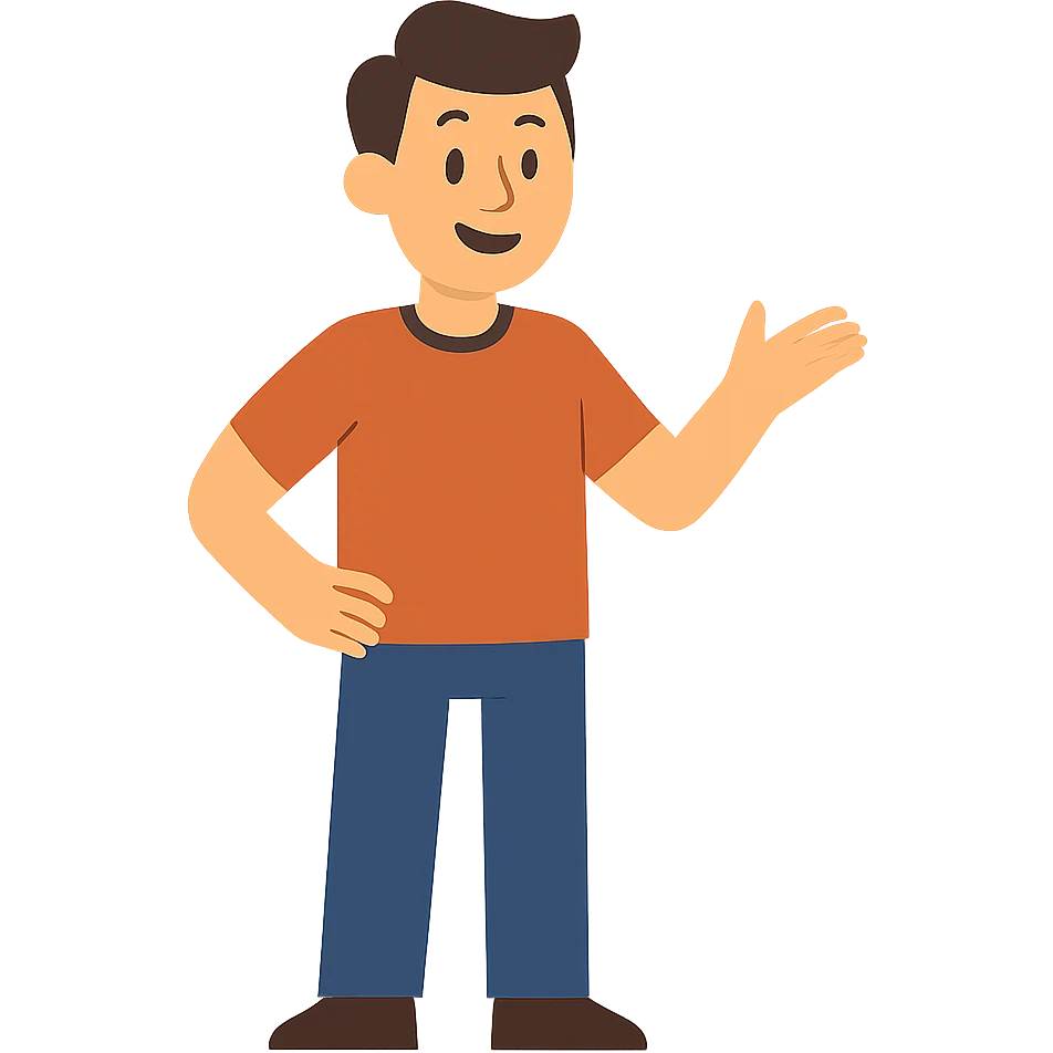 flat toon style man emoji