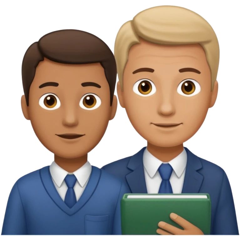 male teacher helping student emoji