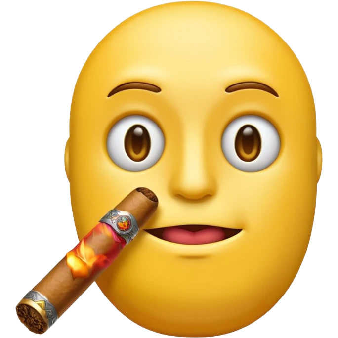 a shush emoji but a cigar instead of a finger emoji