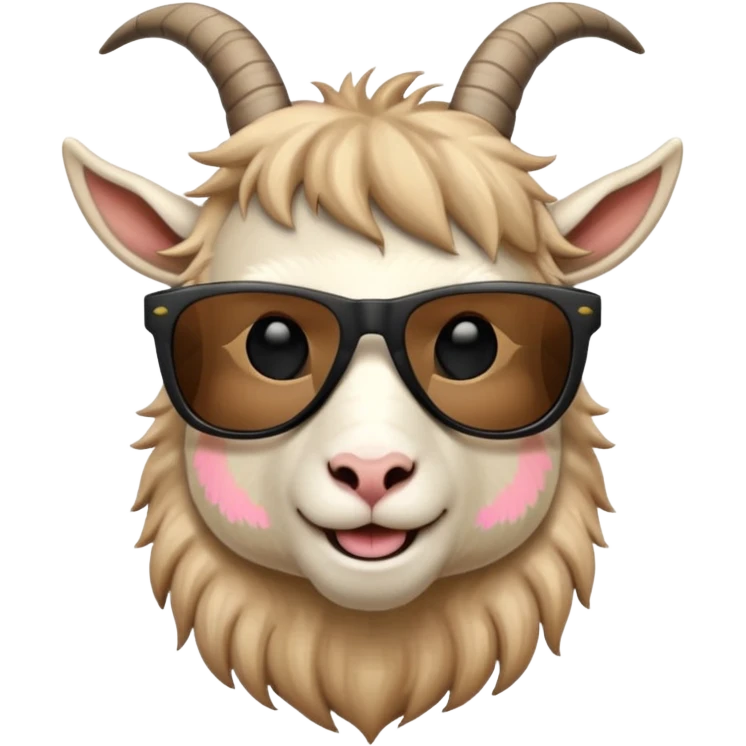 Goat with black sunglasses  emoji