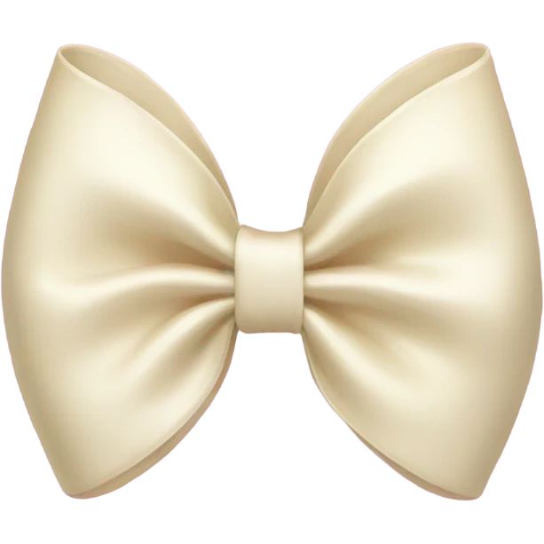 Cream bow emoji