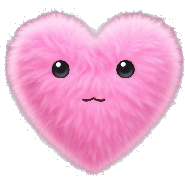 pink fluffy heart emoji