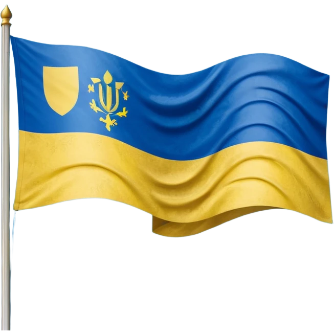 A flag half of it American flag half of it Ukrainian flag emoji