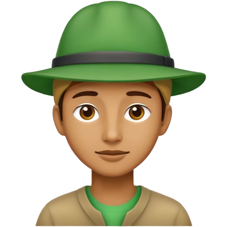 Camel green hat emoji