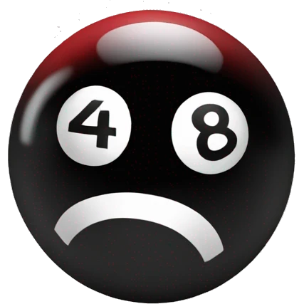 8 ball red emoji