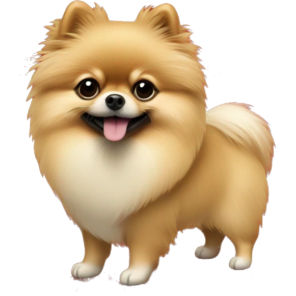 A Pomeranian wearing a Christmas sweater  emoji