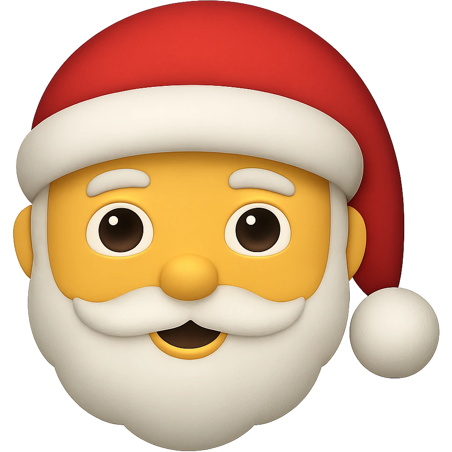 Christmas santa claus emoji, remove background emoji