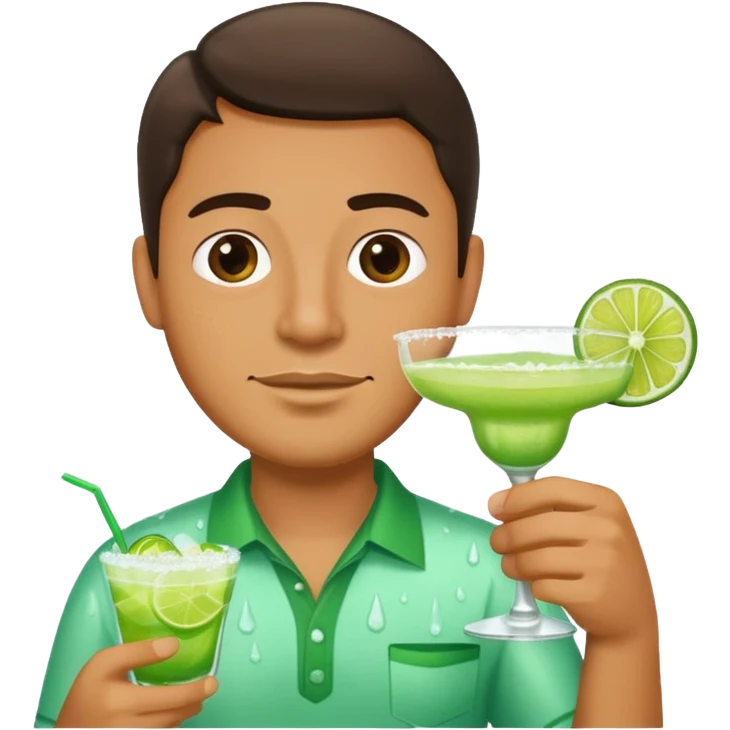 man holding margarita emoji