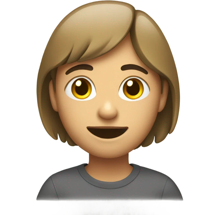 youth with speech bubble "new" emoji