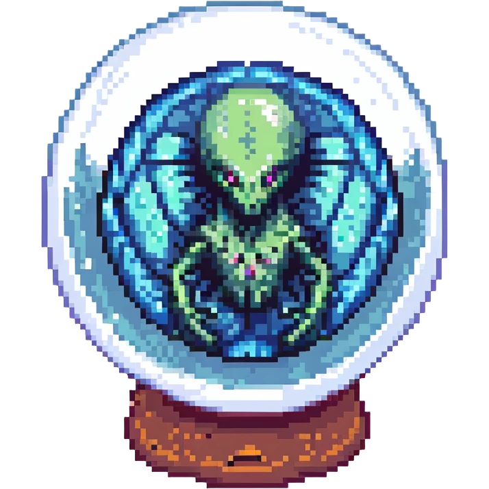 cranial, eye, MRI, SCAN, egg, embryonic, inside of glass egg, alien, eerie, otherworldly, crystal globe egg emoji