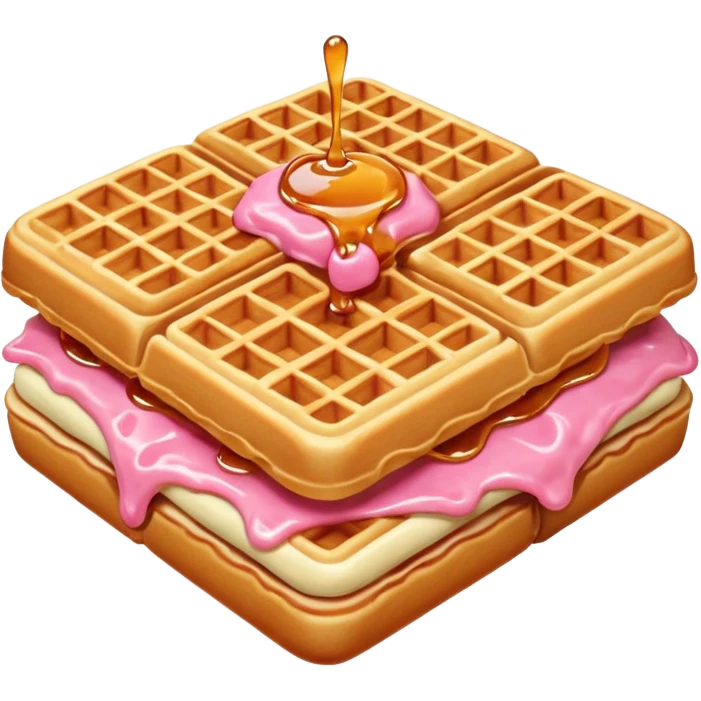 waffle wich dough is pink emoji