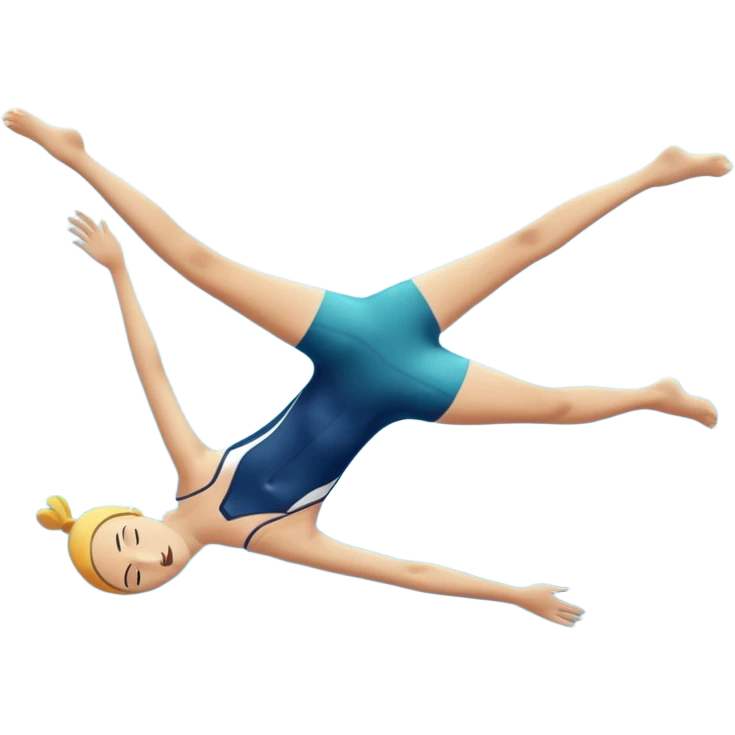 Artistic swimming with the legs out of the water Upsidown emoji