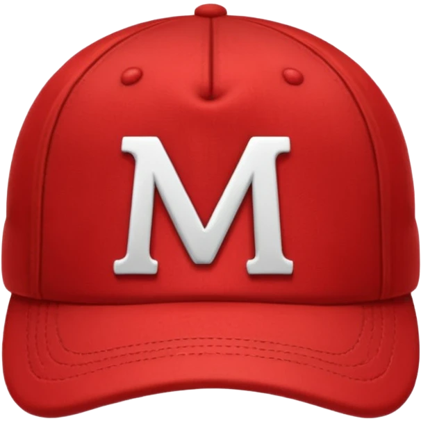 red cap with M, no person only cap emoji