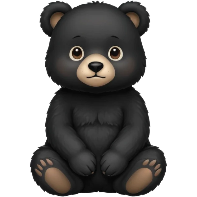 black bear, simple, cute emoji