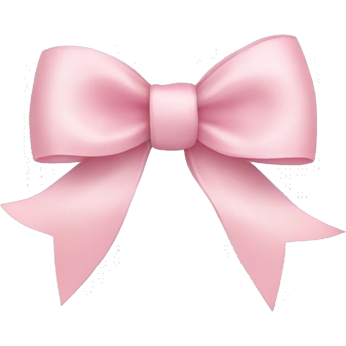 light pink ribbon bow emoji