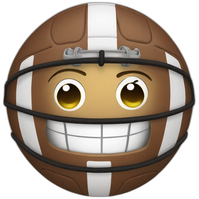 Football whit a smile emoji