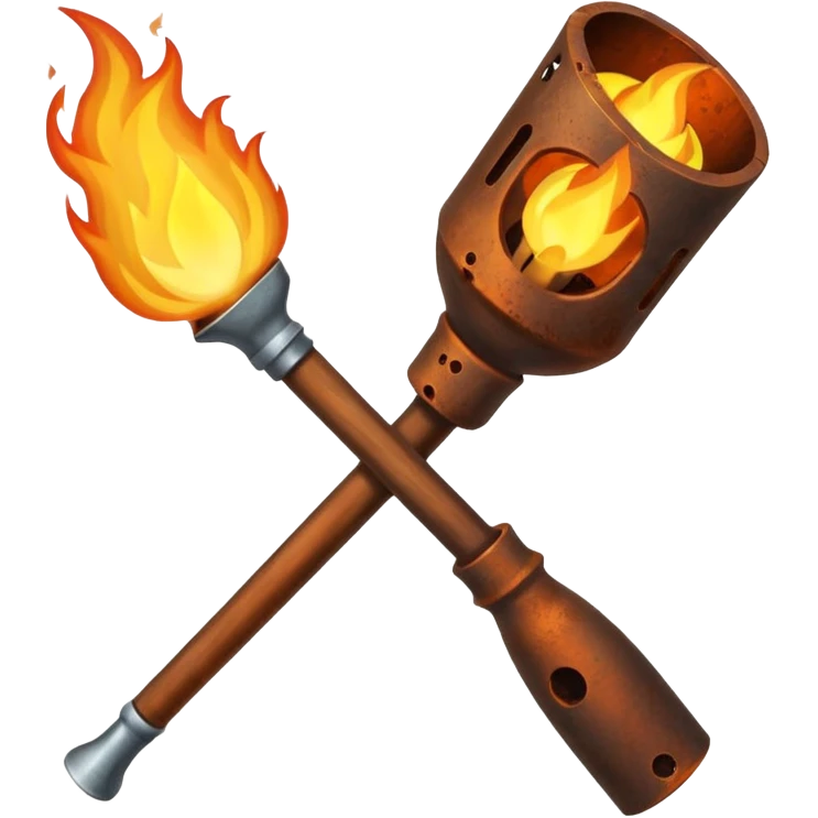 pitchfork and torch emoji
