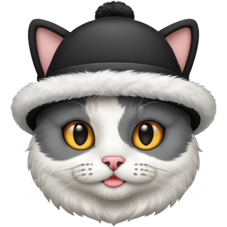 A cat with a hat and mustash  emoji