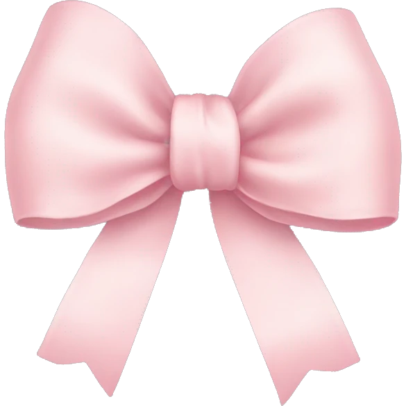Light pastel Pink bow ribbon tied  emoji
